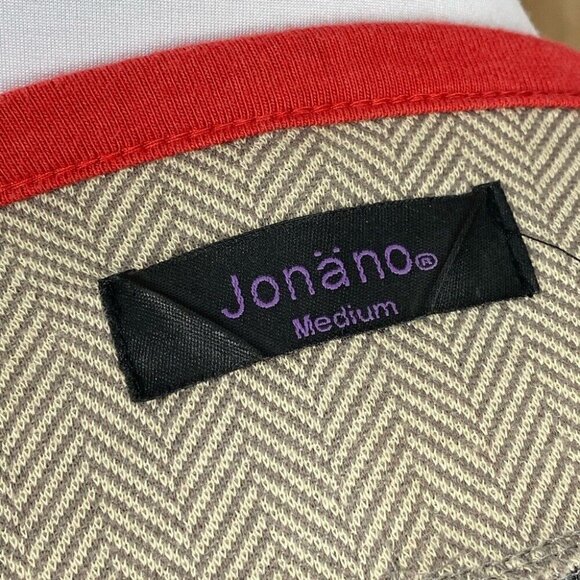 Jonano Women’s Tan Herringbone Modern Long Jacket Skirt Suit Set M/C38/W31 - Picture 8 of 9